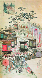 日野祭礼之図　渡辺雪峰