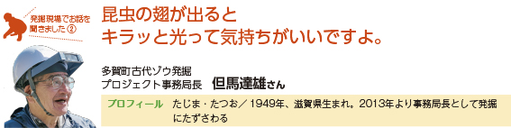 昆虫の翅が出るとキラッと光って気持ちがいいですよ。